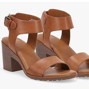 NIB Frye And Co. Size 11M Kahlia Cognac Brown Block Heel Sandal Boho Western $75
